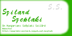 szilard szeplaki business card